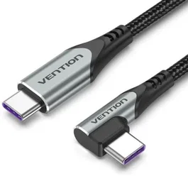 Vention Cable USB-C a USB-C de 90º, 100W, 480Mbps, 50cm, Gris